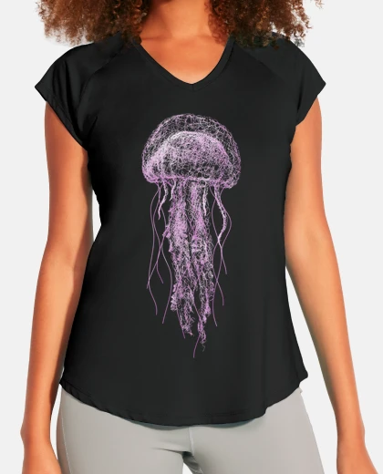 Tee-shirt couleur de griffonnage de méduse
