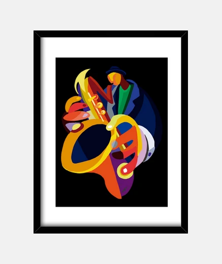 Cadre couleurs de sax