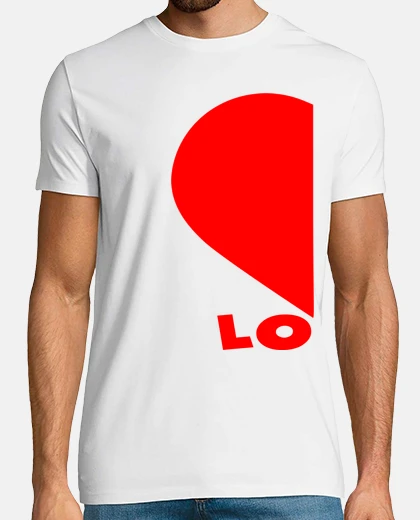 T-shirt couples half hearts look see