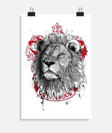 Poster courage and determination sumi e