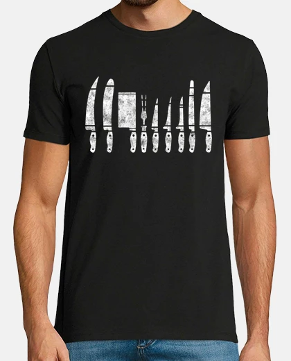 Tee-shirt couteau cuisson cuisine restaurant chef