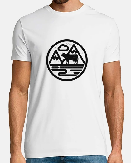 T-shirt cow at liberty - mountain