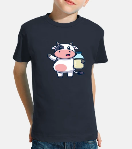 Kids cow with a bottle of milk