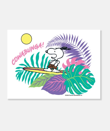 Tableau Cowabunga Snoopy Surfing