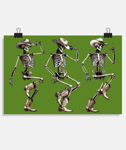 Poster cowboy dance online dal texas poster divertente poster per ufficio soggiorno negozio