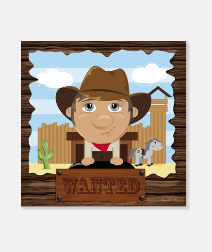 Wall cowboy minkids