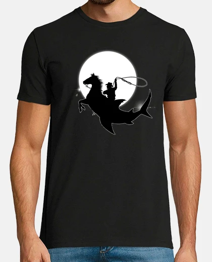T-shirt Cowboy Shark Rodeo Constellation - Silhouette - Fantasy - Astronomy - Cosmos - Space