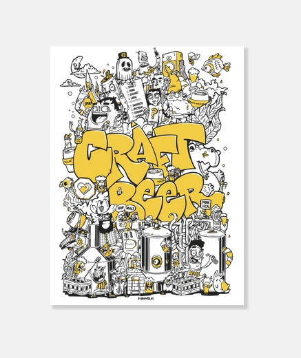 Wall craft beer english