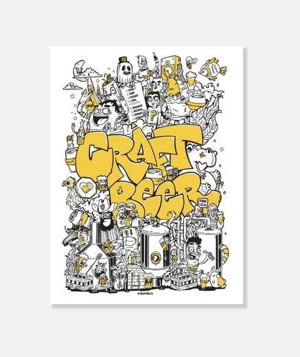 Wall craft beer spanish poster