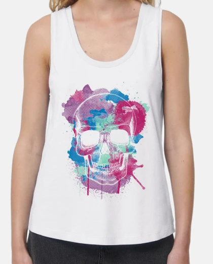 Tee-shirt crâne aquarelle