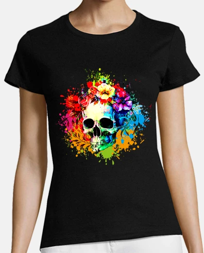 Tee-shirt crâne aquarelle