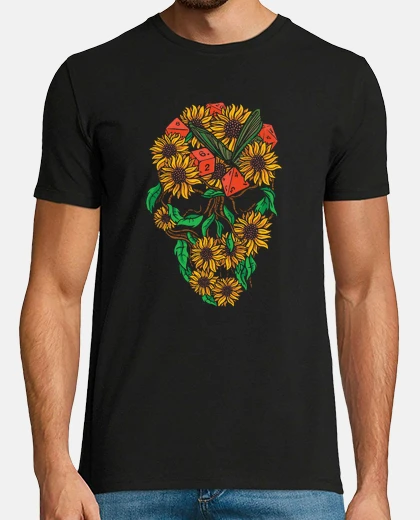 Tee-shirt crâne de dés de tournesol