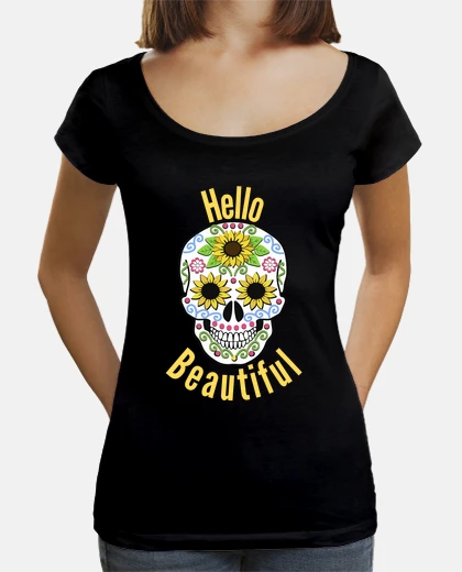 Tee-shirt crâne de sucre candi dia de los muertos