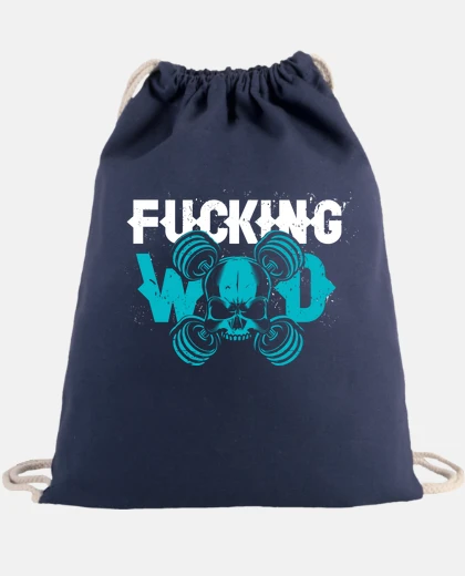 Sac crâne en bois bleu