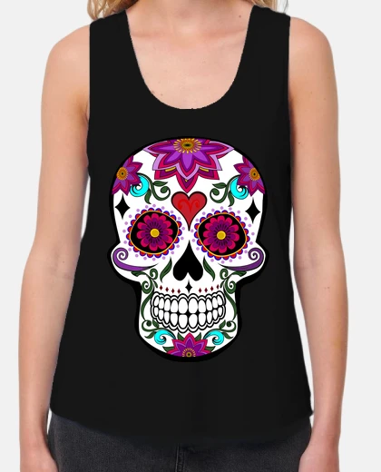 Tee-shirt crâne floral