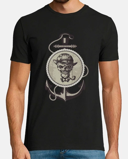 Tee-shirt crâne marin garçon noir