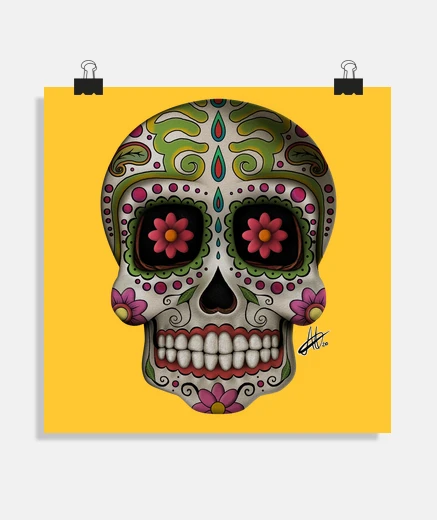 Poster crâne mexi can un 20