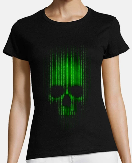 Tee-shirt crâne pirate hacker programmeur geek