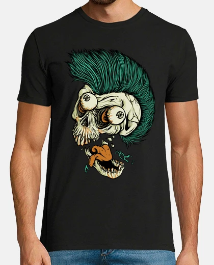 Tee-shirt crâne punk