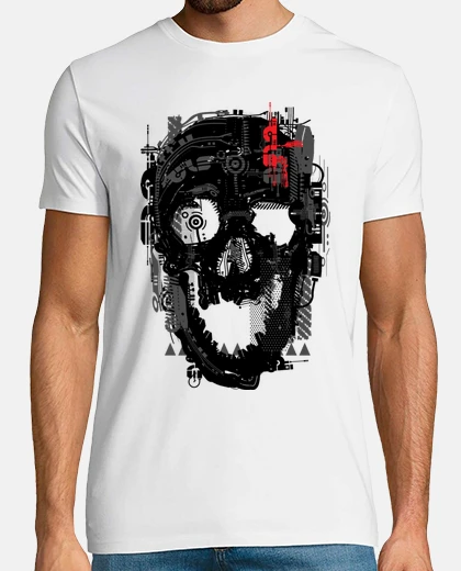 Playera cráneo cyborg