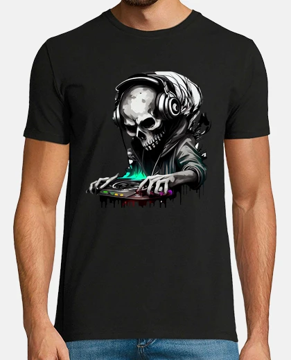 Camiseta cráneo de dj