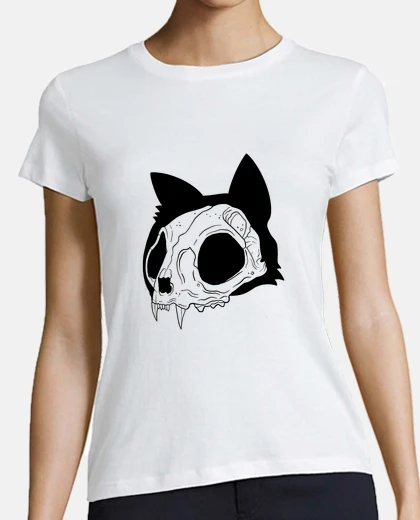 Playera cráneo de gato
