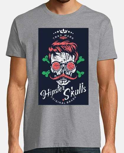 Playera cráneo hipster cráneo  1091444