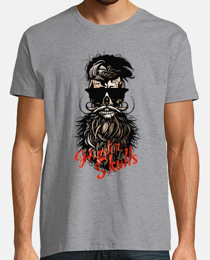 Playera cráneo hipster cráneo  1091634