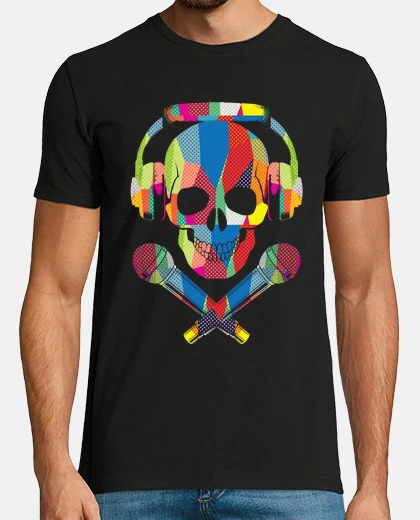 Camiseta cráneo retro