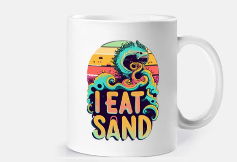 Mug création de t-shirt je mange du sable