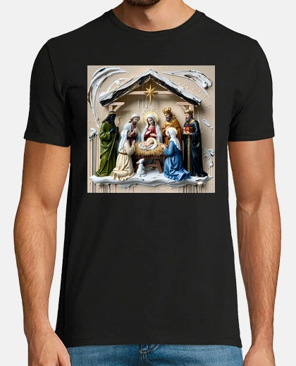 Tee-shirt crèche de la Nativité portail de Belen