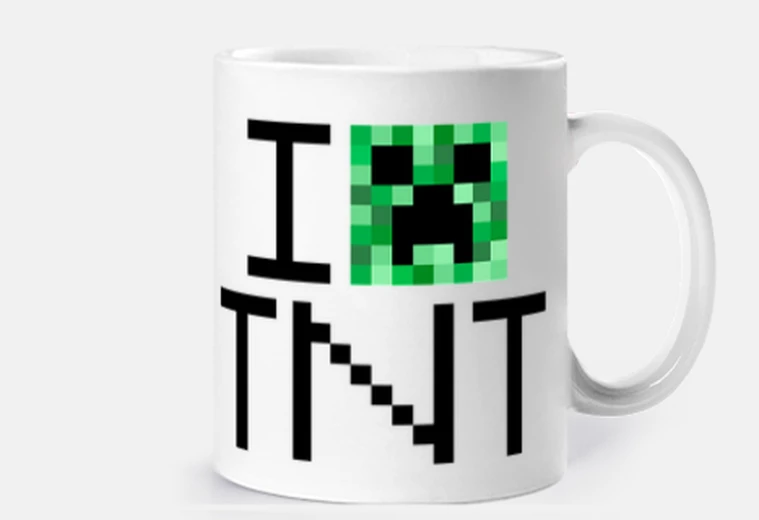 Cup creeper minecraft i love tnt