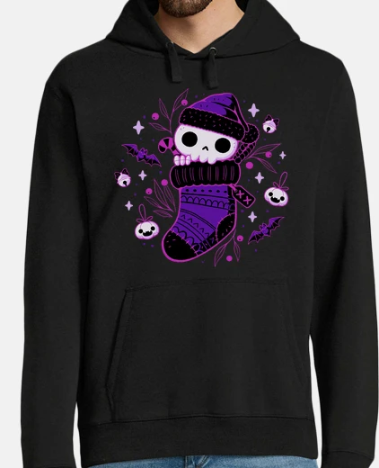 Sudadera creepy cute christmas stocking skull