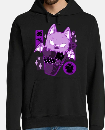 Sudadera crema de murciélago