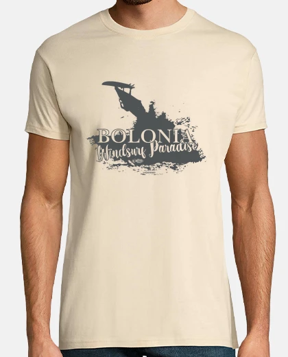 Tee-shirt crème bologne et gris foncé