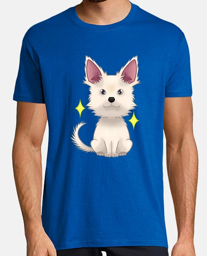 Tee-shirt crème cheveux longs chihuahua