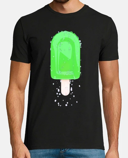 Tee-shirt crème noir de t de la glace de la chaux