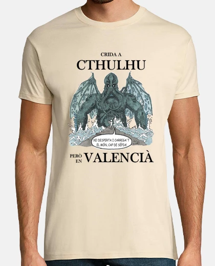 Camiseta Crida a Cthulhu però en valencià Negre