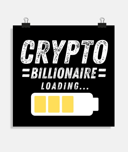 Poster cripto miliardario criptovalute wall art