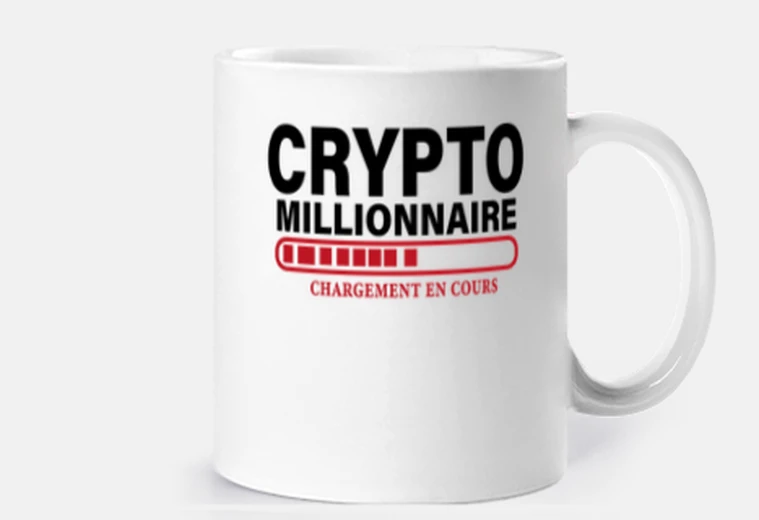 Tazza cripto milionario criptovaluta