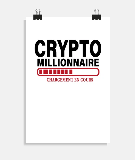 Poster cripto milionario criptovaluta