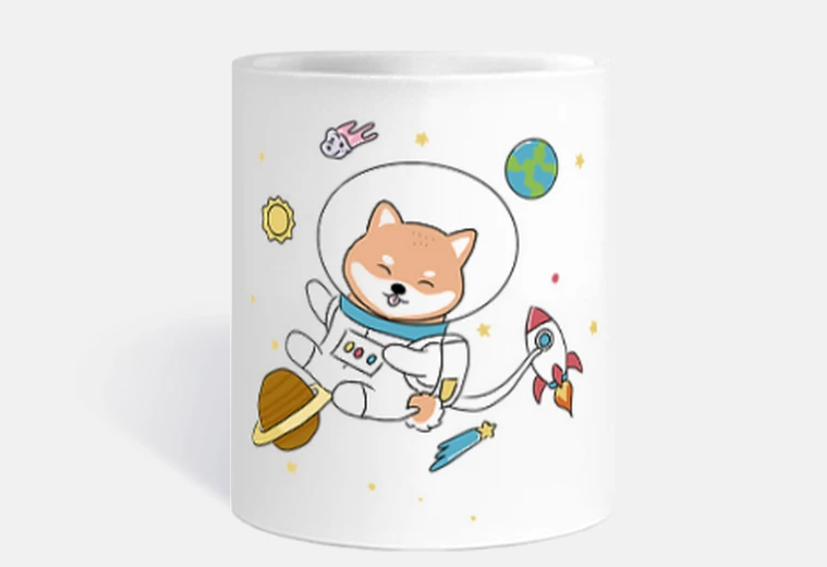 Taza Criptomonedas - Shiba inu a la luna