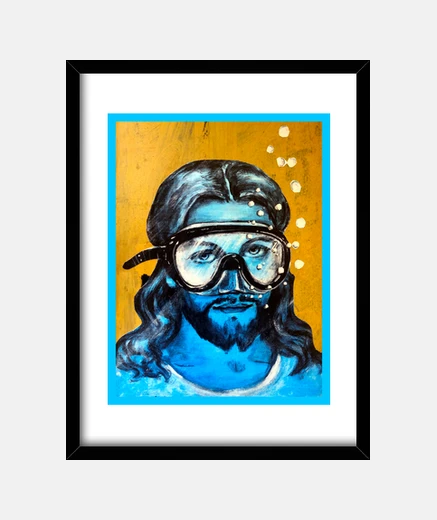 Cuadro Cristo bajo el mar