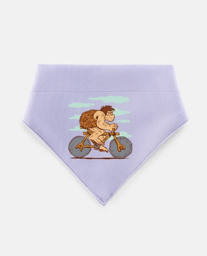 Mascotas cro-magnon man riding a bike