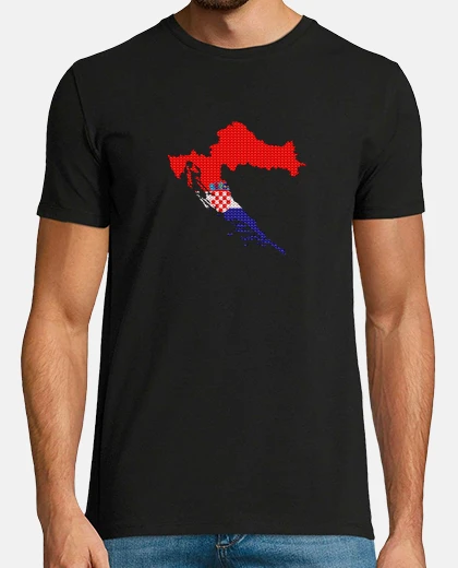 Tee-shirt croatie drapeau hrvatska zastava croate carte