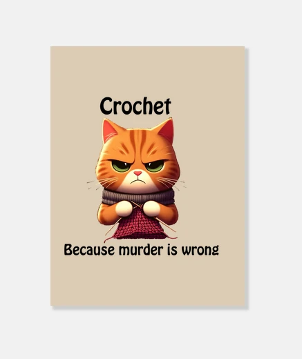 Wall crochet because murder is wrong
