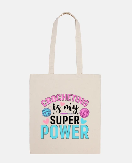 Bolsa crochet de costurera superpoderosa, bolso de mano de fiesta