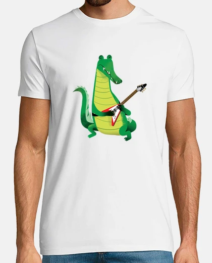 Tee-shirt crocodile rock en blanc