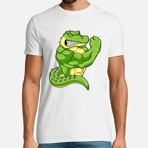 Crocodile As Bodybuilder Big Muscles T-shirt 