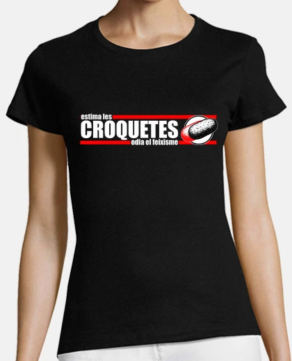 Tee-shirt croquettes antifeixistes - entallat